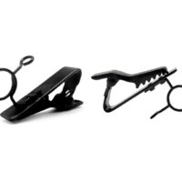 Clip metálico pisa corbatas para microfono