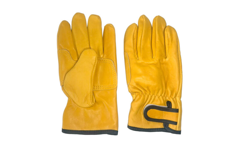 Guantes de cuero amarillos