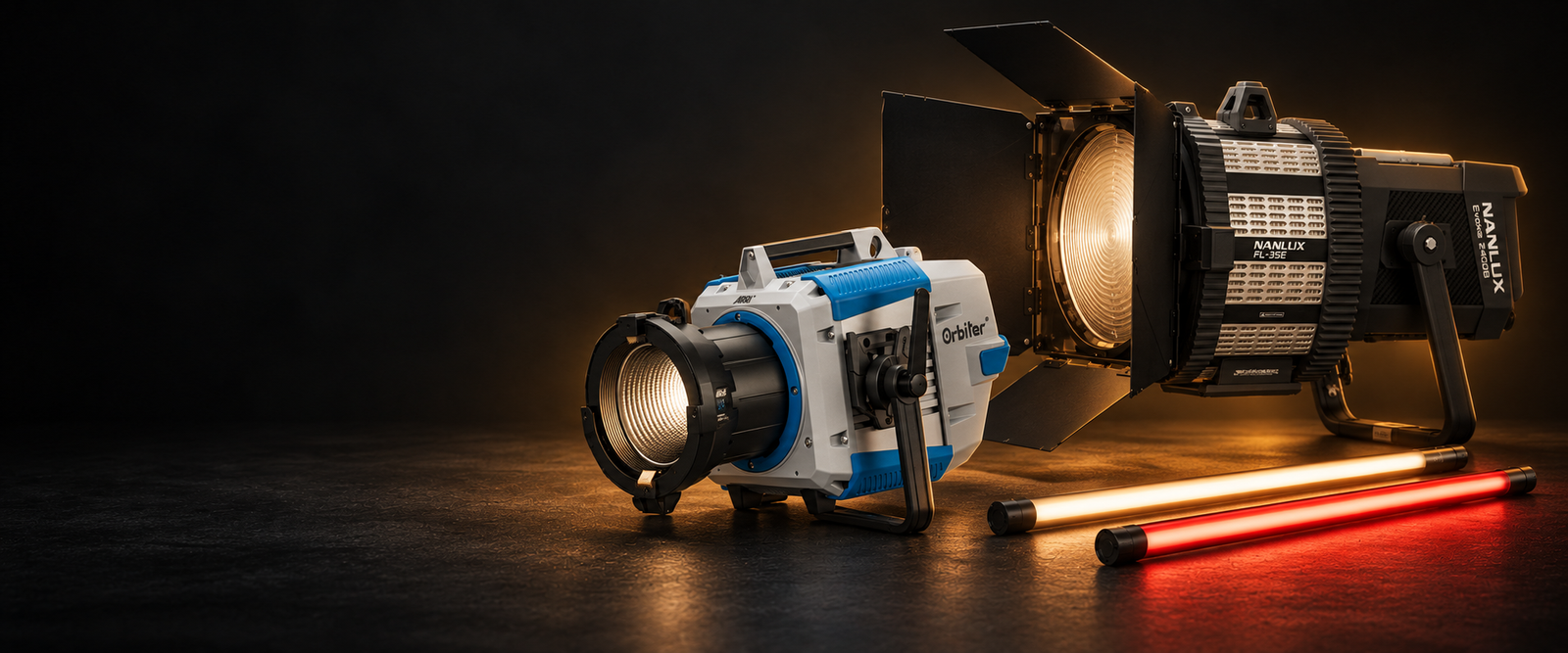 ARRI Orbiter, Nanlux Evoke 2400B y tubos Nanlite PavoTube II 30X